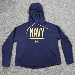 Navy Midshipmen Hoodie Womens‎ M Relaxed Coldgear Under Armour Sweatshirt